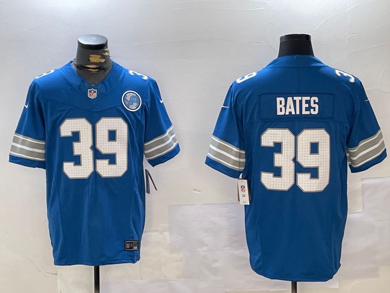 Men Detroit Lions 39 Bates Blue three generations 2024 Nike Limited NFL Jersey style 2